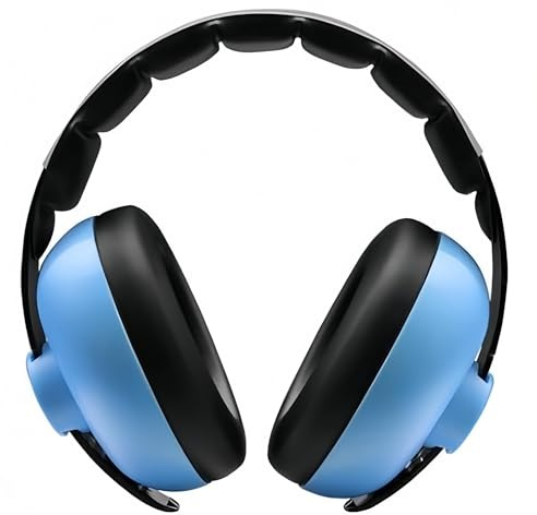 Baby Ear Defenders Protection Headphones Adjustable Comfortable Noise Reduction Ear Muffs for Age 3 to 36 Months, Soundproof Baby Headphones for Airplane Sleeping Firework Concert Cinema (Blue)
