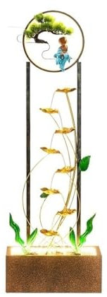 Floor-Standing Fountains Vintage Tiered Cascade Decorative Water Fountain Outdoor/Indoor Floor Decoration Home Accessories