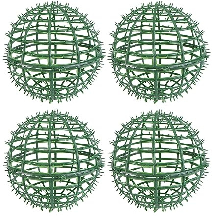 EXAOMBLE 4pcs Boxwood Ball Support Cage DIY Flower Arrangement Holder for Home Office Garden Decor Breathable Design for Floral Displays Topiary Projects