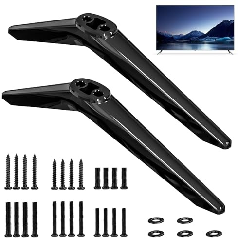 Universeller TV Standfüße für TCL 32 40 49 50 55 Zoll TV Halterung Kompatibel mit Roku LG TV Ständer aus Kunststoff für LCD LED und OLED Ständerbeine mit Schrauben, Universal Fernsehen Ständer