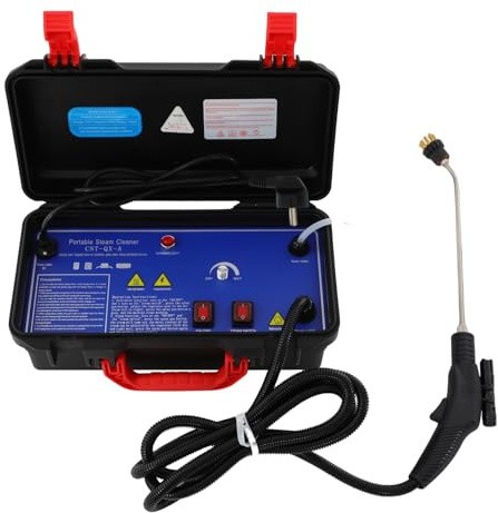 HUOMMGS 3000W Handgerät Dampfreiniger 3,5 Bar Polsterreiniger Gerät mit Feuchtigkeitsregulierung Multifunktional Dampf Reiniger mit Großer Borstenpinsel, 2 Kleine Borstenbürsten, 2 Stahlbürsten