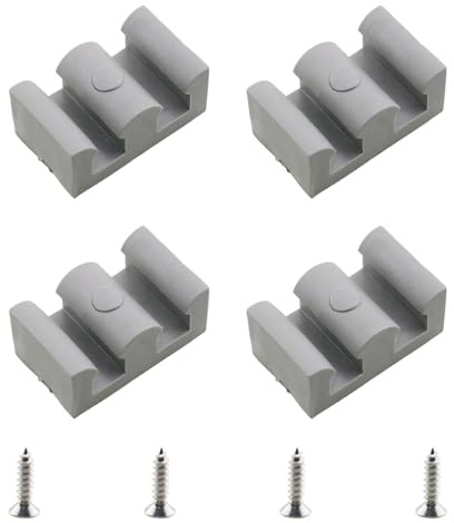 TAODAN 4PCS Sliding Shower Door Plastic Bumper with Screws Glass Specific Anti Collision Buffer Suitable for Bathroom Gate and Furniture Fitting