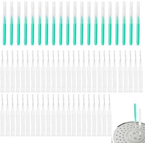 70pcs Shower Head Cleaning Tools, Multifunctional Shower Head Cleaner Picks Cleaning Brush Unclogger Accessories for Small Holes Faucets Sink Gaps Nozzles (2 Styles)