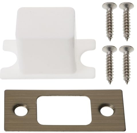 EXCEART Plaque de Gâche et Insertion Fluide Facile à Installer en Acier Inoxydable Finition Antique pour Porte Bois Intérieure