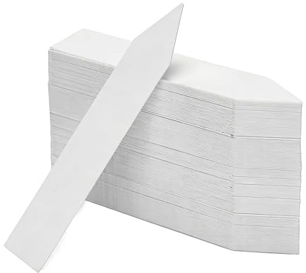 100 placas de plantas para etiquetar, tapones para plantas de plástico, etiquetas impermeables para exteriores, para plantas en maceta, cultivo exterior, plantas de flores, platos, 10 x 2 cm