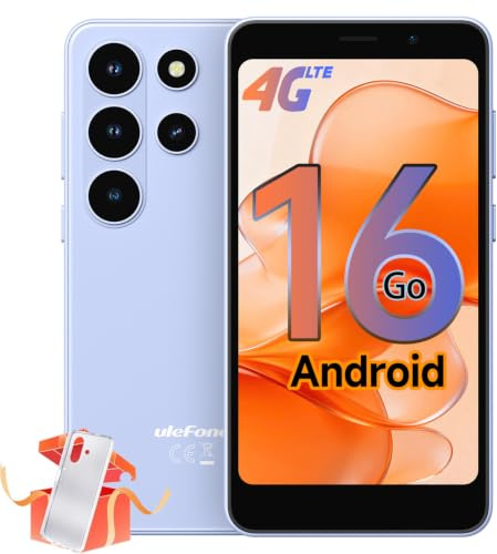 Ulefone Note 22 Mobile Phones SIM Free Unlocked, 20GB+32GB Android 16 Go, 5.0 Mini 4G Small Basic Smart Phone, 3000mAh Removable Battery WiFi Calling GPS 3 Years Warranty, Blue [No Charger Included]