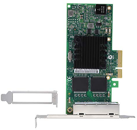 ASHATA Tarjeta de Red, Servidor PCI-E de 4 Puertos Adaptador de Tarjeta de Red Gigabit Ethernet para i350 T4 PCI-Ex4, Tarjeta Gigabit LAN Tarjeta de Red PCI-E de Escritorio PCIE-E y Rj45