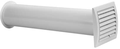 Ø 100mm / 4 inch Wall Ventilation Set - Tumble Dryer Vent Kit - Passive Ventilation Unit with Adjustable Airflow and Three Air Vent Covers