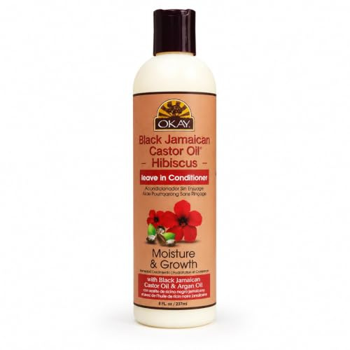 Okay Leave in Conditioner für Feuchtigkeit und Wachstum – Black Jamaican Castor Oil & Hibiscus Leave in Conditioner, 237 ml