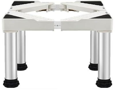 MiSMiAO Untergestell für Kühlschrank und Waschmaschine, höhenverstellbar 24-27 cm, Breite 42-65 cm, Traglast 300 kg, Rutschfester Rahmen mit 4 Beinen