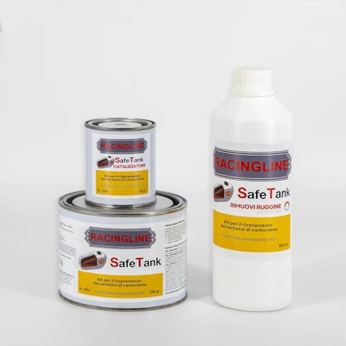 SAFETANK TRATTAMENTO BONIFICA RISANAMENTO RIPARA RIGENERA SERBATOI MOTO AUTO KIT COMPLETO compatibile con HARLEY DAVIDSON GILERA MV AGUSTA (MINI)