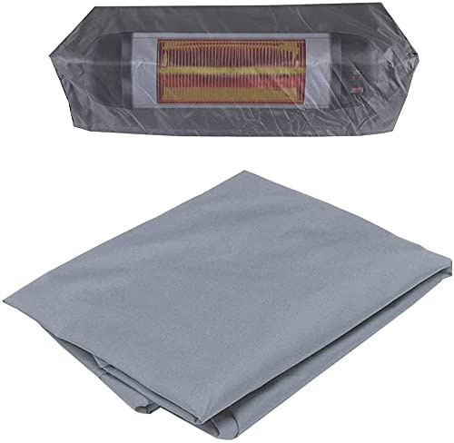 UCARE Housse de chauffage de terrasse électrique 420D Oxford étanche à la poussière, anti-UV, chauffage électrique infrarouge pour intérieur ou extérieur (gris)