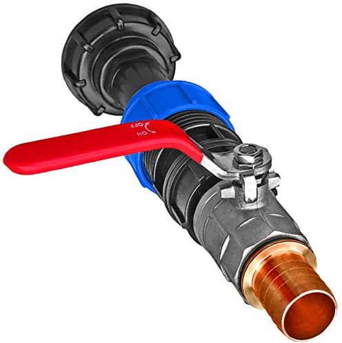 Klemm Ring Verbinder Fitting aus Kunststoff PP Übergang mit 3/4 Zoll Außengewinde, Muffen Anschluß zum Verschrauben für PE Rohr Außendurchmesser 20mm i-AG PN16 Bar Trinkwasser