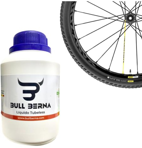 BULL BERNA Sellante Tubeless MTB/Liquido Tubeless sin Amoniaco/Sellante Antipinchazos Bullberna/Reparacion pinchazos Todos los neumaticos