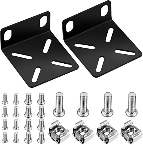 Pelopy Rack Mount Kit, Adjustable Rack Ears for 17.3 Inch Wide Switches