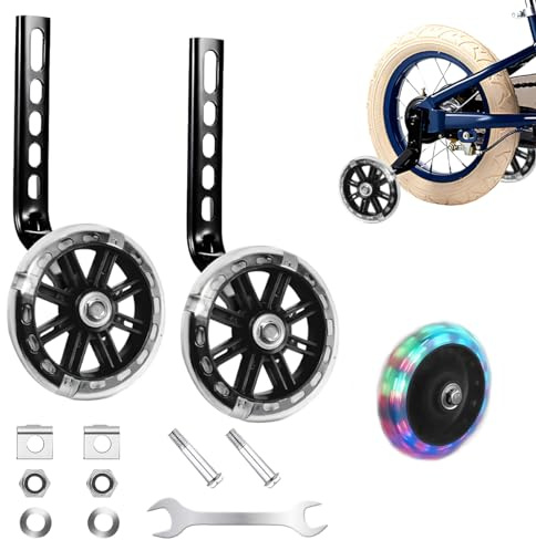 Fahrrad Stützräder fahrrad, Hilfsräder für fahrräder | Einstellbare Universal Stützräder Fahrradstabilisator Fahrrad Stabilisatoren 12 14 16 18 20 Zoll fahrrad