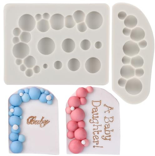 MYPRACS Lot De 2 Moules 3D En Silicone Pour Décoration De Gâteaux Cupcakes Sucre Sucettes Bonbons Chocolat Pâte À Gomme Pâte Polymère