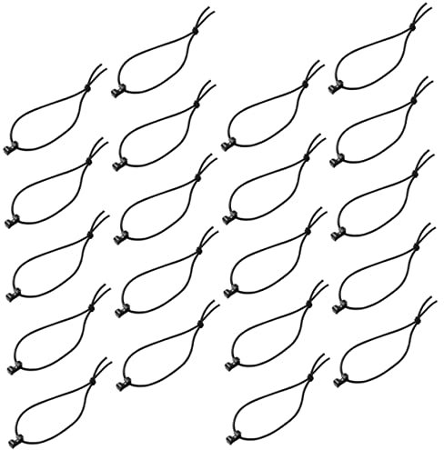 Yardwe 20 Stück Schnurschnur Gurtclip zur Aufbewahrung elastischer Riemenhaken Mini-Zubehör Anhängerkupplungszubehör Bandclip zur Aufbewahrung Endbearbeitung der festen Spulenklemme Modul