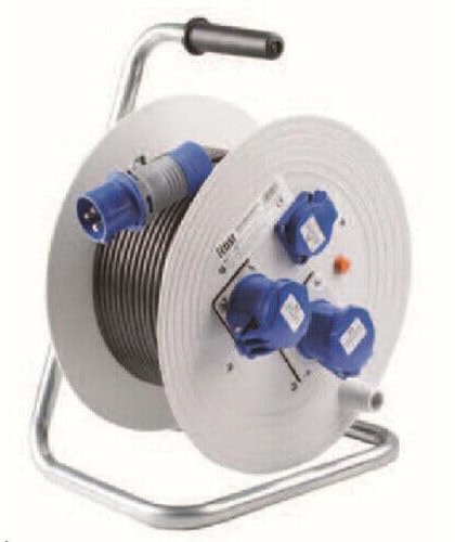 ROSI PRNP93255S - Enrollacables Eco de 25 metros con 3 tomas industriales de 230 V 3G2,5 IP4 H07RNF