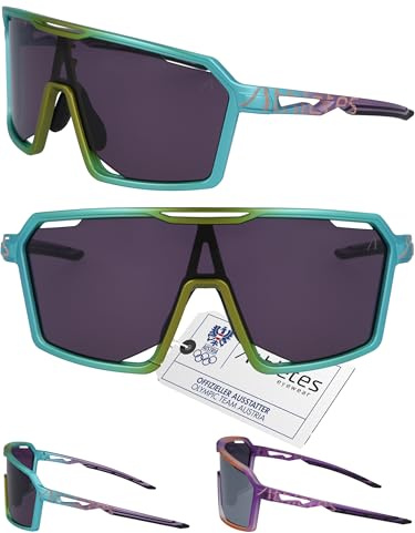 Athletes Eyewear Fahrradbrille Herren - Schnelle Brille - Sonnenbrille Herren polarisiert - Sportbrille Herren mit UV400 & Anti-Scratch-Schutz - FRESH