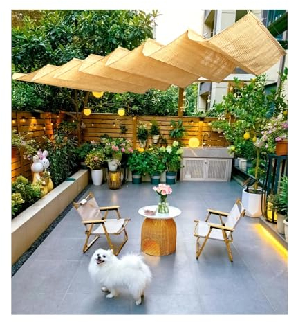 Wave shade cover,Wave Shade Sail,retractable,retractable shade cover,wave Sun cover canopy,for Porch Garden Beach Sun Shade Pavilion Grape Trellis Grill Gazebo Modern(Size:W2.5*L15m/W8.2*L49.21ft)