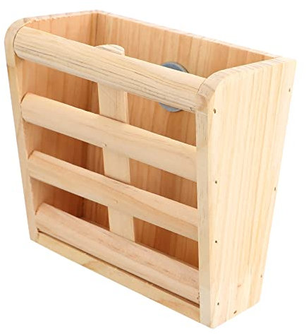 Kisangel 2pcs Bunny Rack Hay Crate Feeder Wooden Hamster Grass Rack for Animals