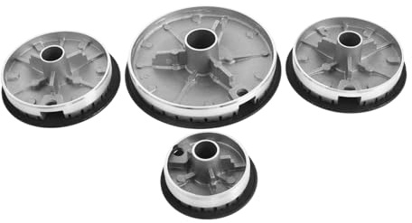 Couvercles pour Brûleurs de Cuisinière à Gaz Noir, Ensemble | Aluminium et Fer, Combustion Haute Efficacité, Protection les Fuites, Conception Multifonction