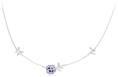 Sterling Silber Schmuck, Schmetterling Halskette Sterling Silber Tropfen Gänseblümchen Blume Schmetterling Anhänger Halskette