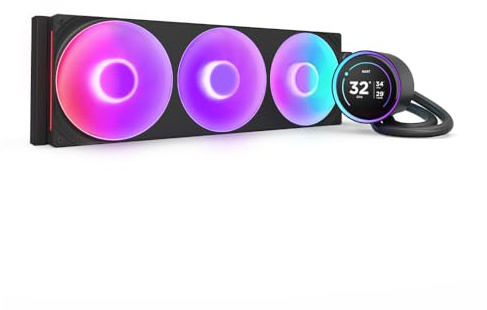 NZXT Kraken Elite 420 RGB 2025 - AIO CPU Liquid Cooler - 420mm Radiator - F420 RGB Core Fan - Customizable 2.72 IPS LCD - NZXT Turbine Pump - AMD® AM5, AM4 - Intel® LGA 1851/1700, 1200/115X - Black