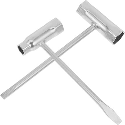 TOYANDONA 2pcs Chainsaw T-Wrench Spanner Set Spark Plug Socket Wrench for Lawn Mower and Logging Tools, 18cm 19cm Thickened Screwdriver Wrenches for Chainsaw Accessories