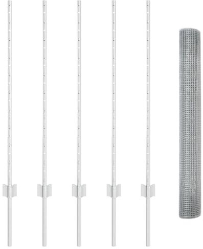 vidaXL Set di Recinzione in Filo di Rame Set di 2 Acciaio galvanizzato