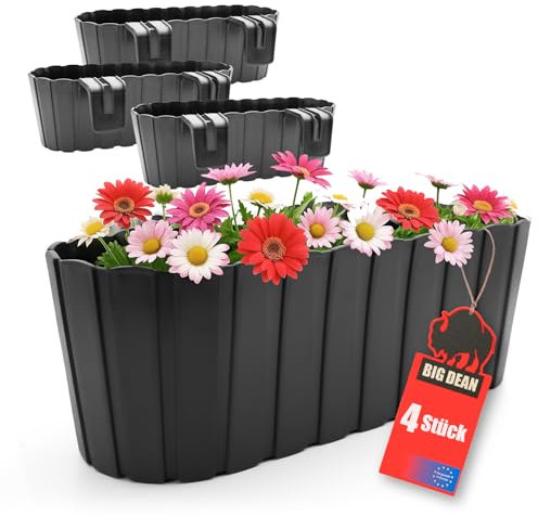 BigDean 4 Stück Blumenkasten Balkongeländer Balkon Blumenkasten Geländer