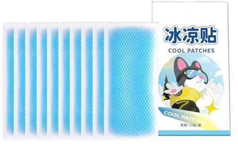 Cooling Gel Pad Set - Soft Ice Strip, Reusable Leaf | Cool Gadget , Adhesive Skin Contact Support Relaxation Support For Skin Pain