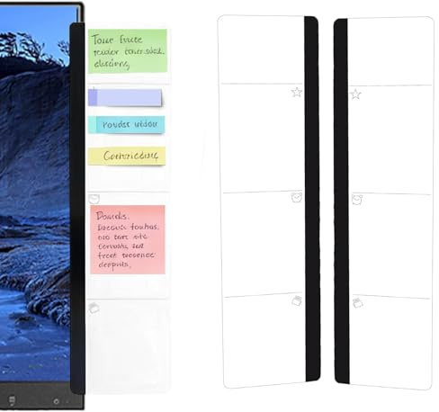 2 stycken planeringstavla för bildskärm kontor skrivbord tillbehör dator klisterlappar hållare dator planeringstavla meddelandeskiva kontorsmaterial för kvinnor och män