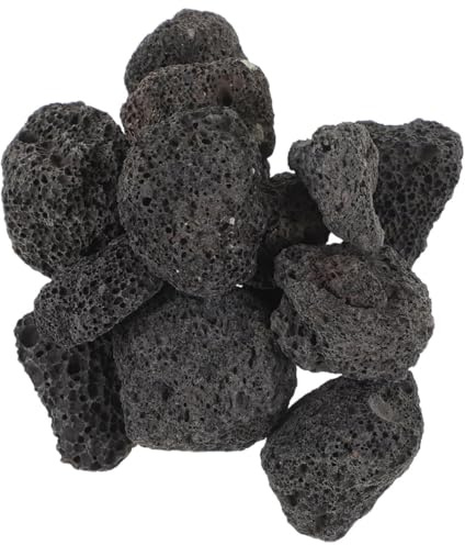 DIYEAH Vulkangestein Dekosteine Naturstein 100g Natürlich Porös Atmungsaktiv Aquarium Teich Pflanzen Dekoration