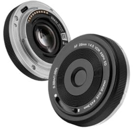 Lente， Compatible con el Objetivo Sony E-Mount 28mm F4.5 Ultrafino Tipo Pancake con Enfoque automático ZX(E-Mount(FE))