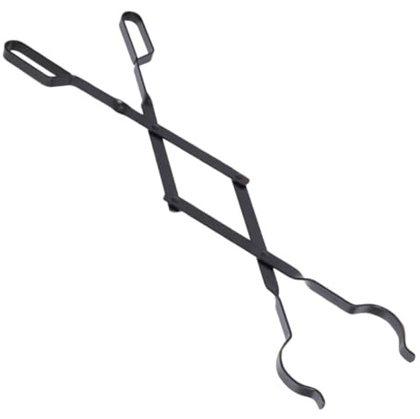 Cabilock Pinzas Plegables Metálicas para Chimenea Interior y Exterior Tenazas para Leña Portátiles Mango Ergonómico Herramienta Resistente para Fuego Exterior y Barbacoa Uso Doméstico y