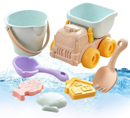 Kit costruzione castello di sabbia | Set gioco all'aperto con camion di trasporto,Kit costruzione castello spiaggia per | Per ragazzi ragazze giochi bordo lago presepe viaggio