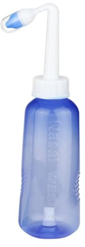 Nasenreinigungsflasche 500ml für Erwachsene und Kinder, Kunststoff | Reinigungswerkzeug für Nasenhöhle, Blau, Einfache Handhabung, Fester Griff, 500ml