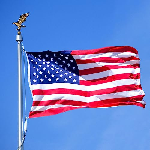 FSFLAG Drapeau américain 0,6 x 0,9 m, drapeau des États-Unis en polyester renforcé 400D avec deux œillets en laiton, drapeaux américains d'extérieur fabriqués à la main, résistant à la décoloration,
