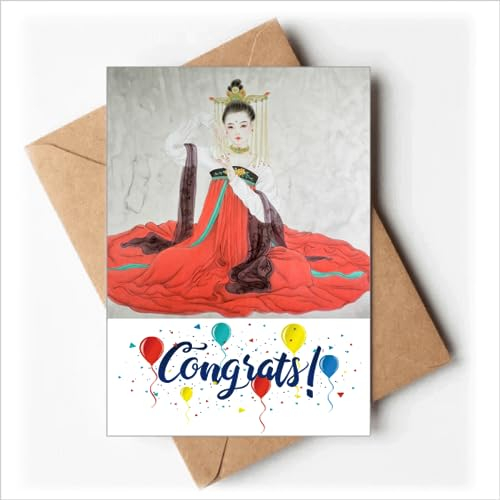Klassische Schönheit Chinesischen Stil Aquarell Hochzeit Karten Glückwunsch Gruß Umschläge