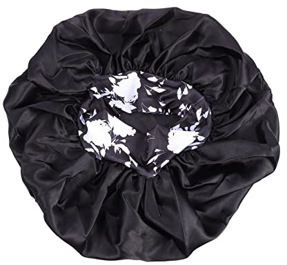 Healvian 2stücke Satin-haarhaube Für Frauen Große Elastische Duschhaube Zum Schlafen Make-up Und Haarpflege Glänzendes Material Komfortabler Sitz Für Haartypen