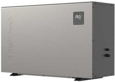 STEINBACH Wärmepumpe Silent 9 – 049313 – Inverter Wärmepumpe für Pools bis 40.000 l – Heizleistung 9.000 W, Besonders leiser Betrieb und effizient Dank Inverter-Technologie, Kabelgebunden
