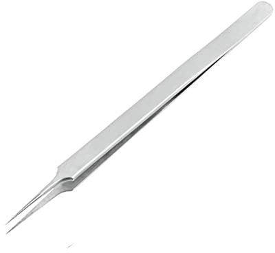 CTCOIJRN Pinzette for depilazione Pinzette Ultra Precise Pinzette Curve in Acciaio Inossidabile Pinze con pinze a Punta fine Pinze for Riparazione Utensili manuali(Silver02)