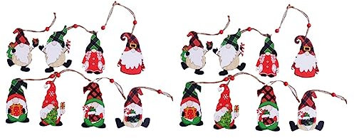 IMIKEYA 16 STK Weihnachtsanhänger aus Holz christbaumanhänger weihnachtsbaumanhänger Santa Puppe Anhänger Christbaumschmuck weihnachtsdeko Foto-Requisiten Weihnachtsschmuck aus Holz