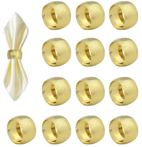 13 Pezzi Anelli portatovaglioli portata con motivo,Portatovaglioli in Metallo Decorazioni,Oro Portatovaglioli Personalizzati,Rotondo Anelli per Tovaglioli, Per Matrimoni, Cene