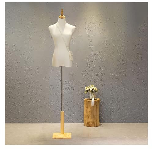 ShAzanz schneiderpuppe Schneiderpuppe Damenbüste Schaufensterpuppe Weiblich, Verstellbar 120cm-182cm Anzeige Schneiderbüste Für Schmuck-Display, 3 Stile Der Basis for Clothing Shop Dresses(Natural,A)