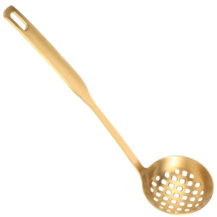 VERDANVERSE Cucchiaio in Acciaio Schiumarola Con Scolapasta Cucchiaio Da Minestra Utensile Da Cucina Multiuso Colino Per Schiumare Manico Per Scolare Zuppe e