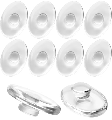 HiCycle2 Brillen-Nasenpads (oval), Silikon, zum Eindrücken, weiche Silikon-Nasenstücke, 5 Paar (11 mm)