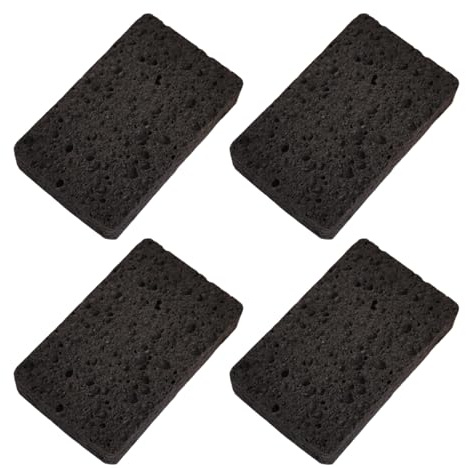 4 Stück Küchenschwamm Schwarz Putzschwamm Langlebig Spülschwamm Küchen Scheuerschwamm Waschbar Spülschwamm Soft Weich Geschirrschwamm (Schwarz, 11 * 7 * 2.5 cm)
